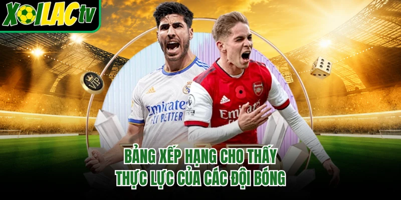 Bảng xếp hạng cho thấy thực lực của các đội bóng